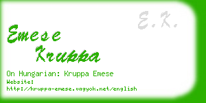 emese kruppa business card